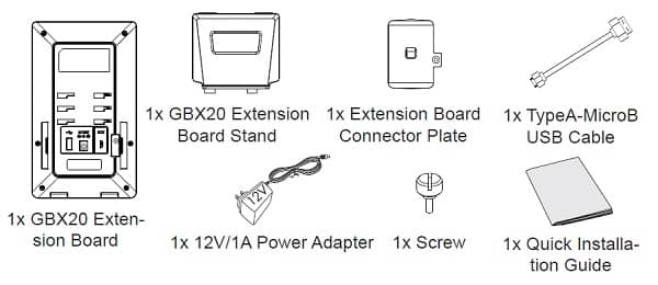GBX20 Package Content